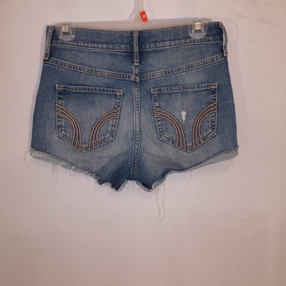 Hollister High Rise Short Ladies Distressed Jean Shorts - Picture 2 of 13